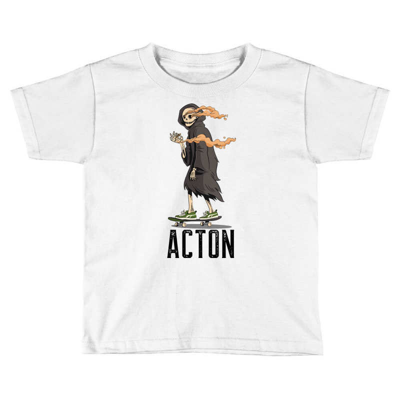 Limited Edition Acton Los Angeles California, Skeleton On A Skateboard Toddler T-shirt | Artistshot