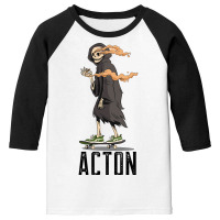 Limited Edition Acton Los Angeles California, Skeleton On A Skateboard Youth 3/4 Sleeve | Artistshot