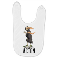 Limited Edition Acton Los Angeles California, Skeleton On A Skateboard Baby Bibs | Artistshot