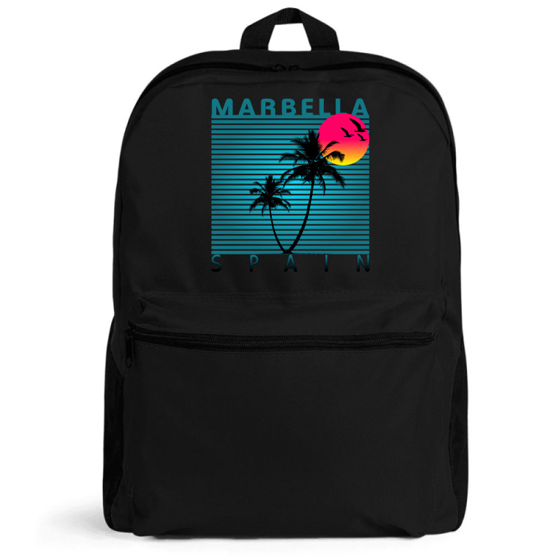 Marbella Spain Summer Beach Sun Vacations Souvenir Tshirt Baby 70s Backpack | Artistshot