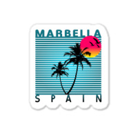 Marbella Spain Summer Beach Sun Vacations Souvenir Tshirt Baby 70s Sticker | Artistshot