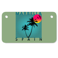 Marbella Spain Summer Beach Sun Vacations Souvenir Tshirt Baby 70s Motorcycle License Plate | Artistshot