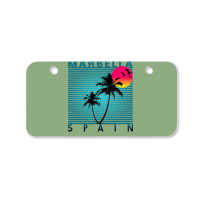 Marbella Spain Summer Beach Sun Vacations Souvenir Tshirt Baby 70s Bicycle License Plate | Artistshot