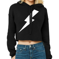 Lightning Bolt Print Cropped Hoodie | Artistshot