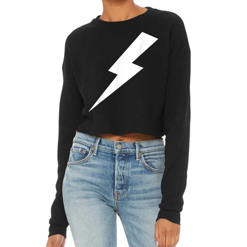 Lightning Bolt Print Cropped Sweater by ReginaldLewisMay | Artistshot