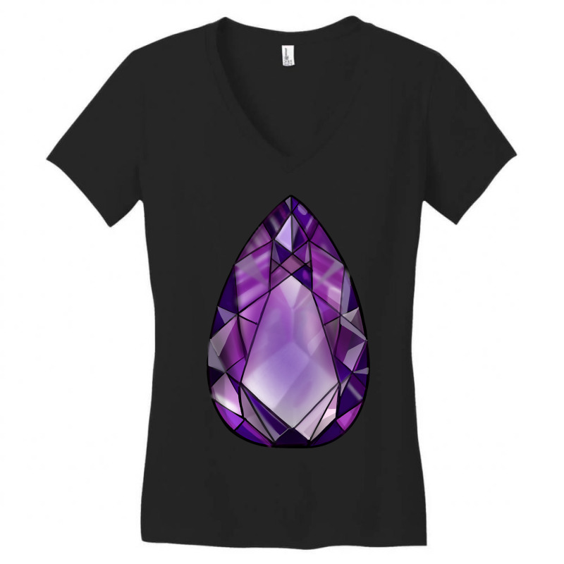 Hot Trend Amethyst Women's V-Neck T-Shirt by Milne Charlton | Artistshot