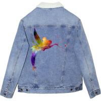 Tinkerbell In Watercolor Baby Trending Unisex Sherpa-lined Denim Jacket | Artistshot