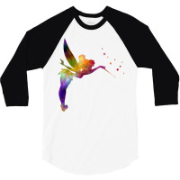 Tinkerbell In Watercolor Baby Trending 3/4 Sleeve Shirt | Artistshot