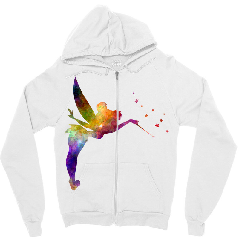 Tinkerbell In Watercolor Baby Trending Zipper Hoodie | Artistshot