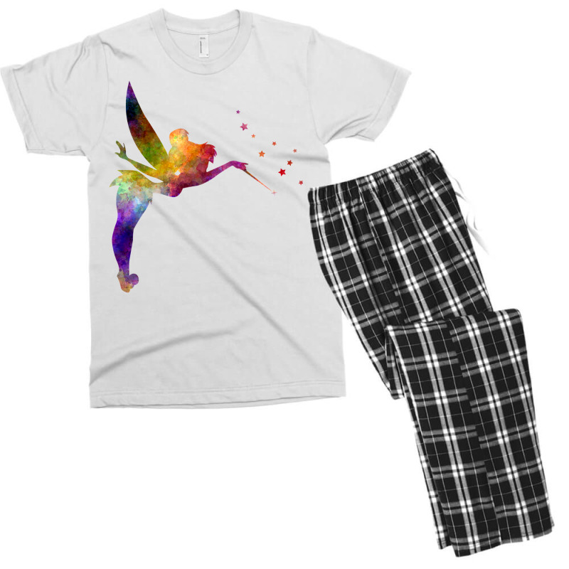 Tinkerbell In Watercolor Baby Trending Men's T-shirt Pajama Set | Artistshot