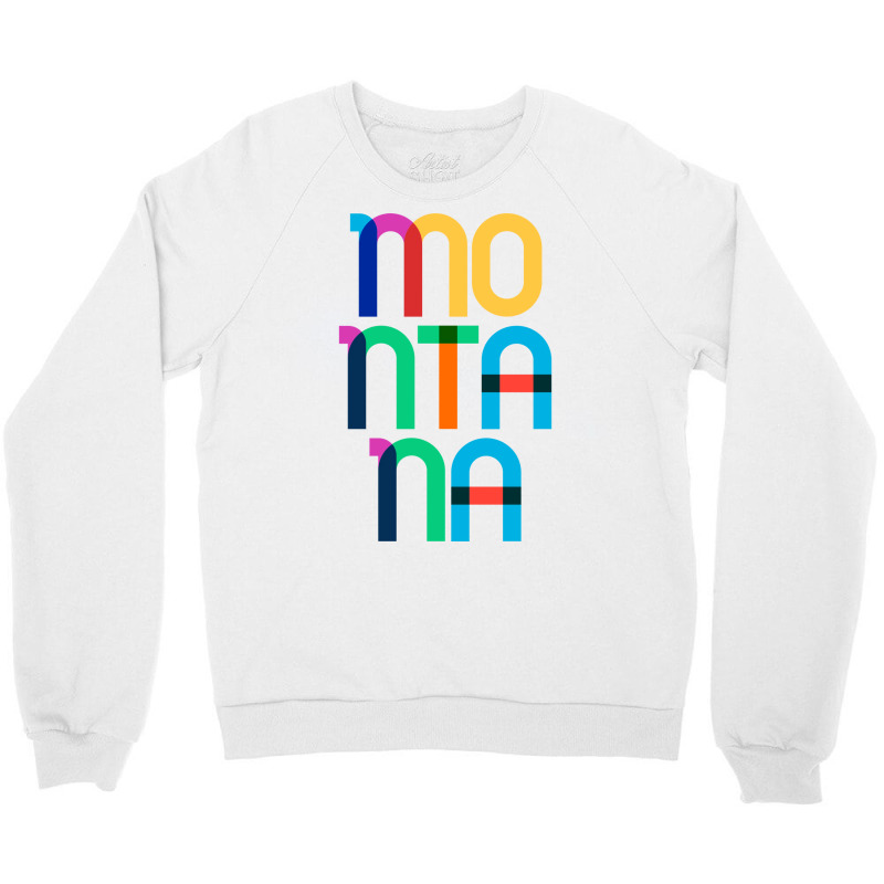 Montana State Mid Century, Pop Art Stars Hipster Crewneck Sweatshirt by dhaabidhar | Artistshot