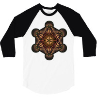 Metatrons Cube  Sacred Geometry Baby Summer 3/4 Sleeve Shirt | Artistshot