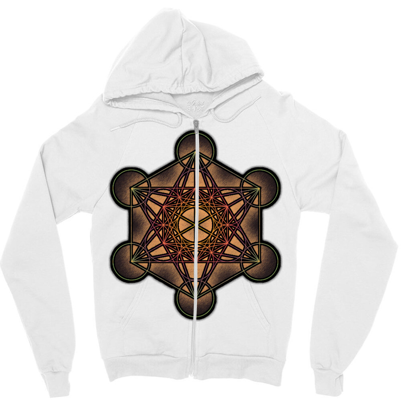 Metatrons Cube  Sacred Geometry Baby Summer Zipper Hoodie | Artistshot