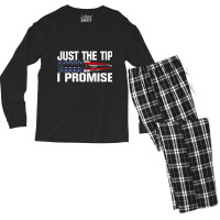 Just The Tip I Promise Funny Bullet Tip Pro Gun Design Premium T Shirt Men's Long Sleeve Pajama Set | Artistshot