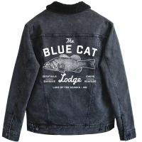 Ozark Blue Cat Lodge Missouri Gift Unisex Sherpa-lined Denim Jacket | Artistshot