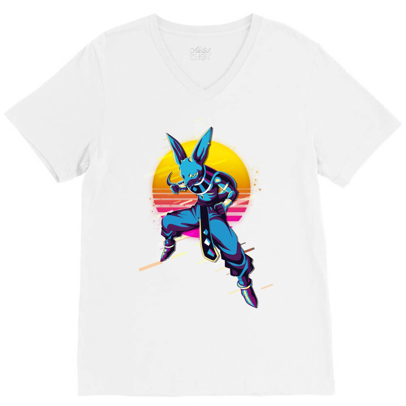 Beerus V-Neck Tee by apeinz | Artistshot