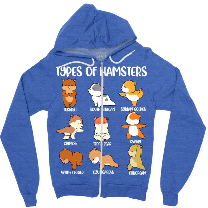 Types Of Hamsters Funny Hamster Music Girl Zipper Hoodie | Artistshot