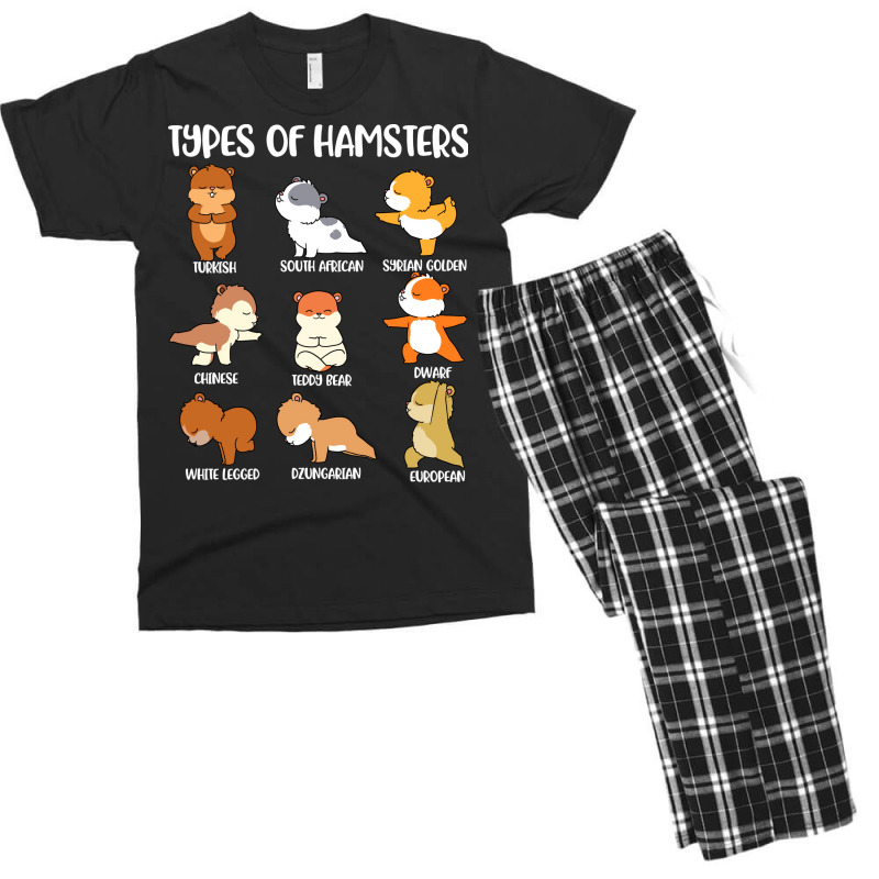 Types Of Hamsters Funny Hamster Music Girl Men's T-shirt Pajama Set | Artistshot