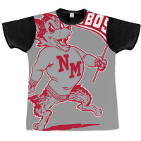 Vintage Looking Unm Lobos Yellow Red Graphic T-shirt | Artistshot