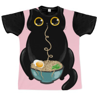 Ramen Cat Love Graphic T-shirt | Artistshot