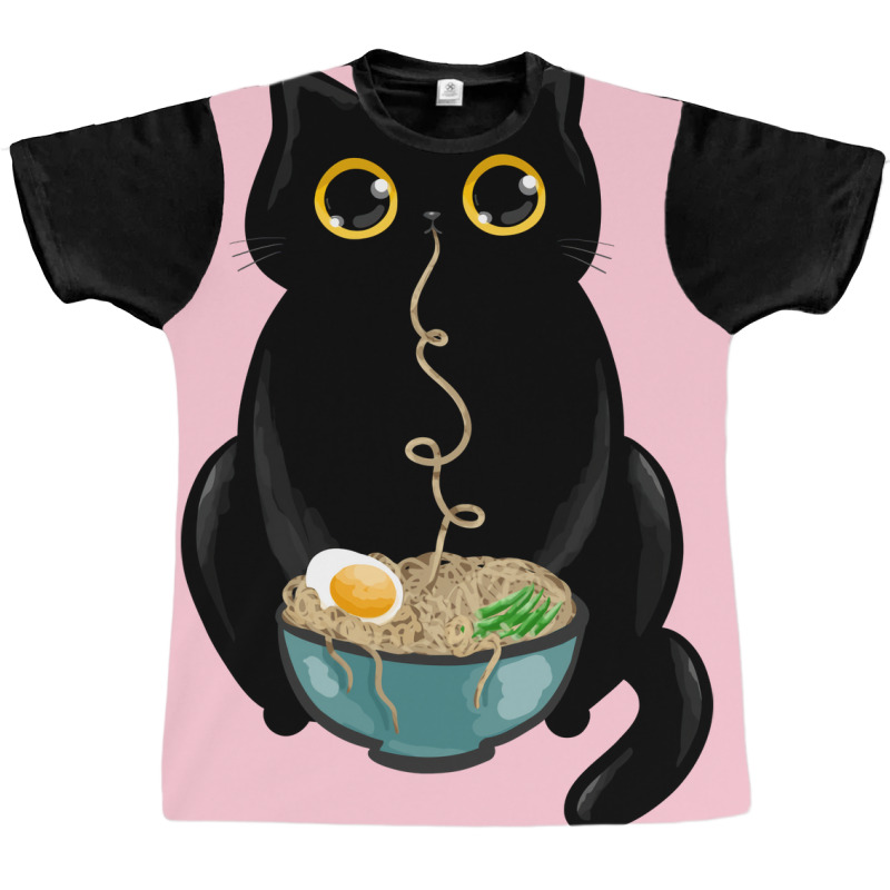 Ramen Cat Love Graphic T-shirt by fizzoviklea | Artistshot