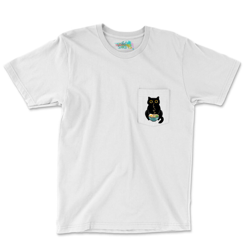 Ramen Cat Love Pocket T-Shirt by fizzoviklea | Artistshot