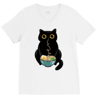 Ramen Cat Love V-neck Tee | Artistshot