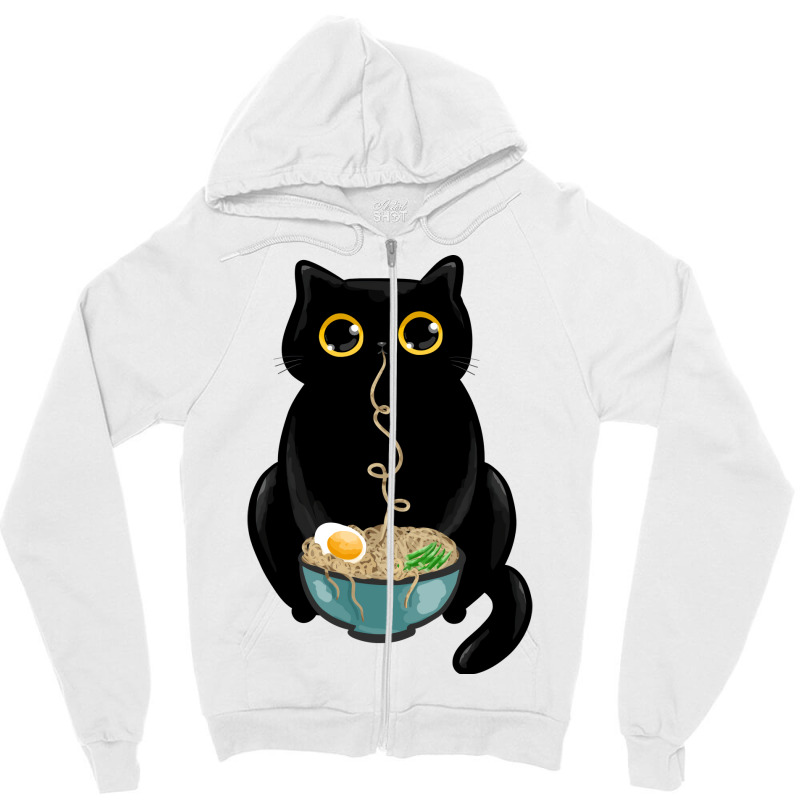 Ramen Cat Love Zipper Hoodie by fizzoviklea | Artistshot