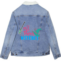 Toutes Ces Sorcières Balaient Des étoiles Et Des Chapeaux   Tri Blen Unisex Sherpa-lined Denim Jacket | Artistshot