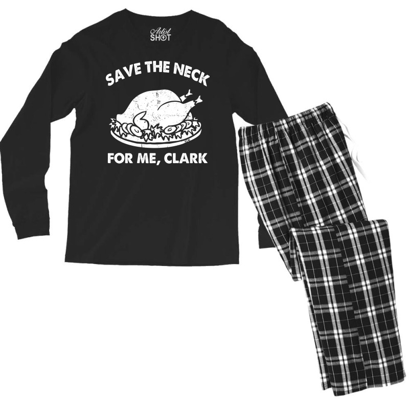 Save The Neck For Me Clark Hipster Men's Long Sleeve Pajama Set | Artistshot