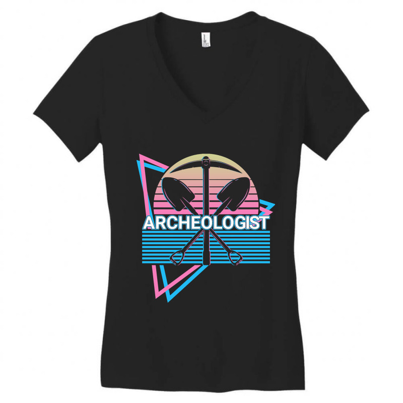 Hot Trend Archeologist Archeology Vaporwave Aesthetic Retro Gift Women's V-Neck T-Shirt by Box Bingham | Artistshot