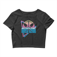 Hot Trend Archeologist Archeology Vaporwave Aesthetic Retro Gift Crop Top | Artistshot