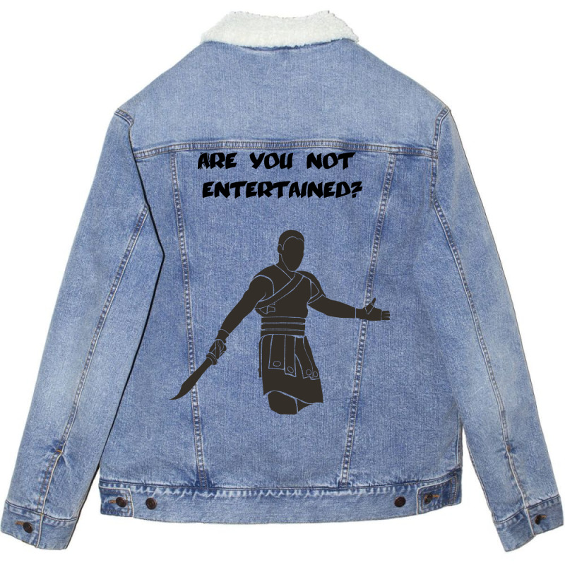 Movies  Gladiator  Are You Not Entertained  Light Baby Yellow Unisex Sherpa-lined Denim Jacket | Artistshot