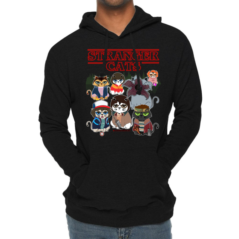 Stranger Cats Funny Lightweight Hoodie by fizzoviklea | Artistshot