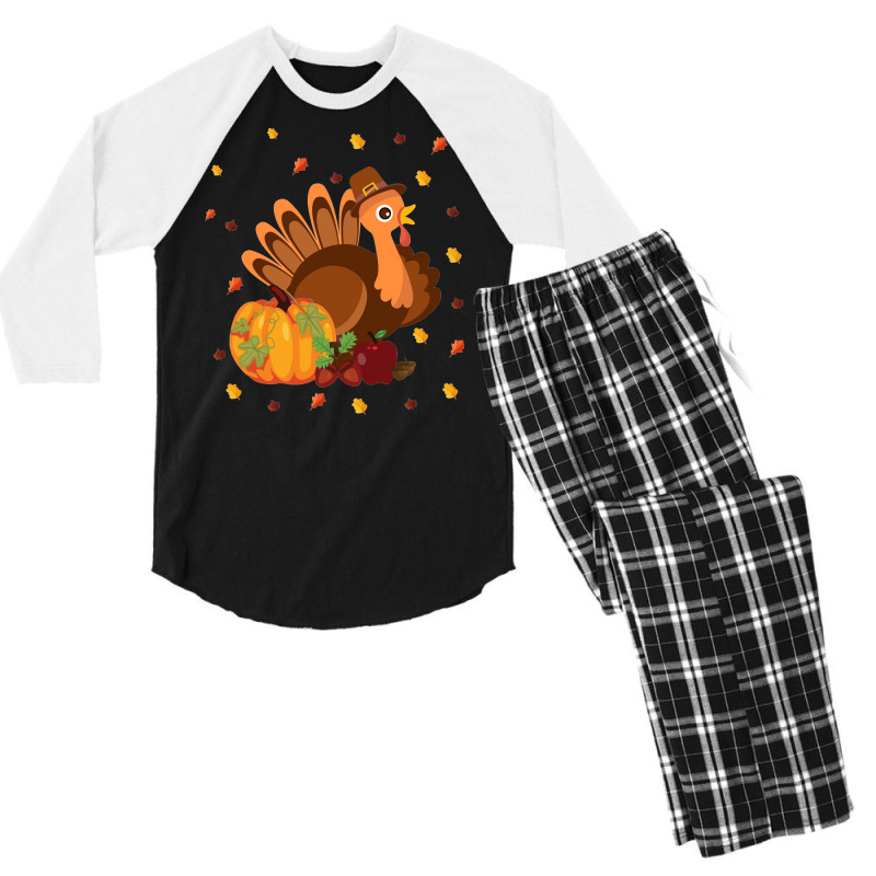 Thanksgiving Aesthetic Men's 3/4 Sleeve Pajama Set | Artistshot