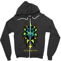 Toutes Les Sorcières Atw Crâne Coloré Tri Blend Zipper Hoodie | Artistshot