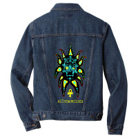 Toutes Les Sorcières Atw Crâne Coloré Tri Blend Men Denim Jacket | Artistshot