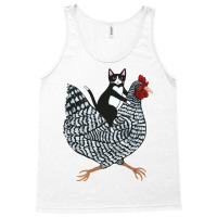 Tuxedo Cat On A Chicken Girl Tank Top | Artistshot