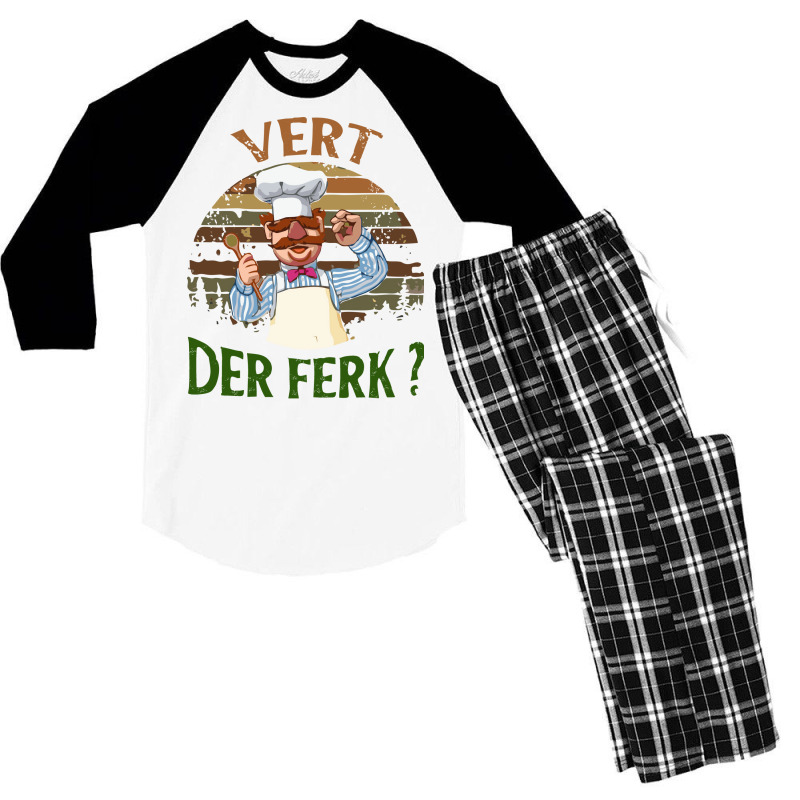 The Swedish Chef Vert Der Ferk Men's 3/4 Sleeve Pajama Set by fizzoviklea | Artistshot