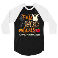 Fab Boo Lous School Psychologist Spooky Halloween Costume 3/4 Sleeve Shirt | Artistshot