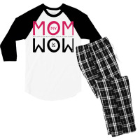 My Mom Is Wow Baby Aesthetic Men's 3/4 Sleeve Pajama Set | Artistshot