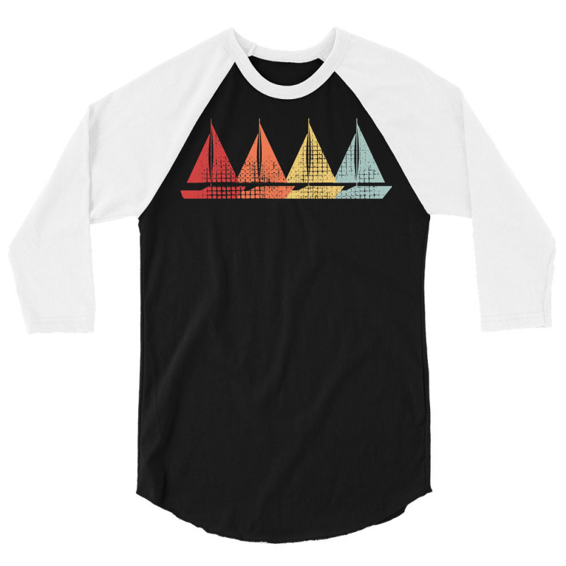 Sailing Sail Boat Hipster Nostalgia 3/4 Sleeve Shirt | Artistshot