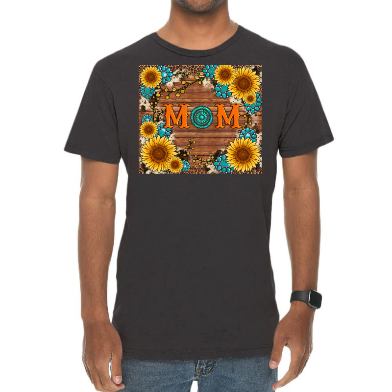 Sunflower Gemstone And Mom With Cowhide Vintage T-shirt | Artistshot