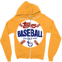 Topps Baseball Vintage Style The Real One Retro Zipper Hoodie | Artistshot