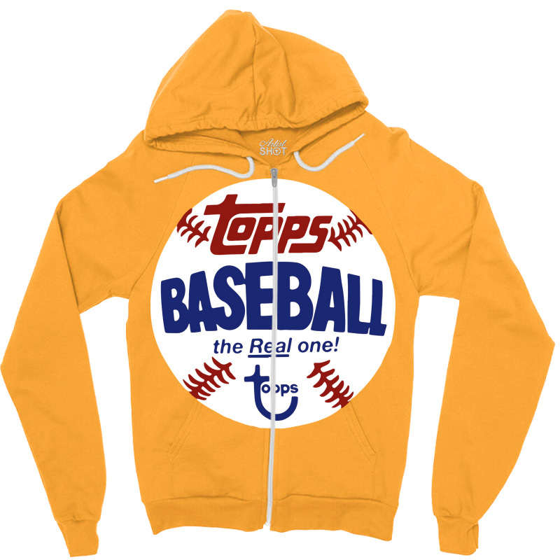 Topps Baseball Vintage Style The Real One Retro Zipper Hoodie by fizzoviklea | Artistshot