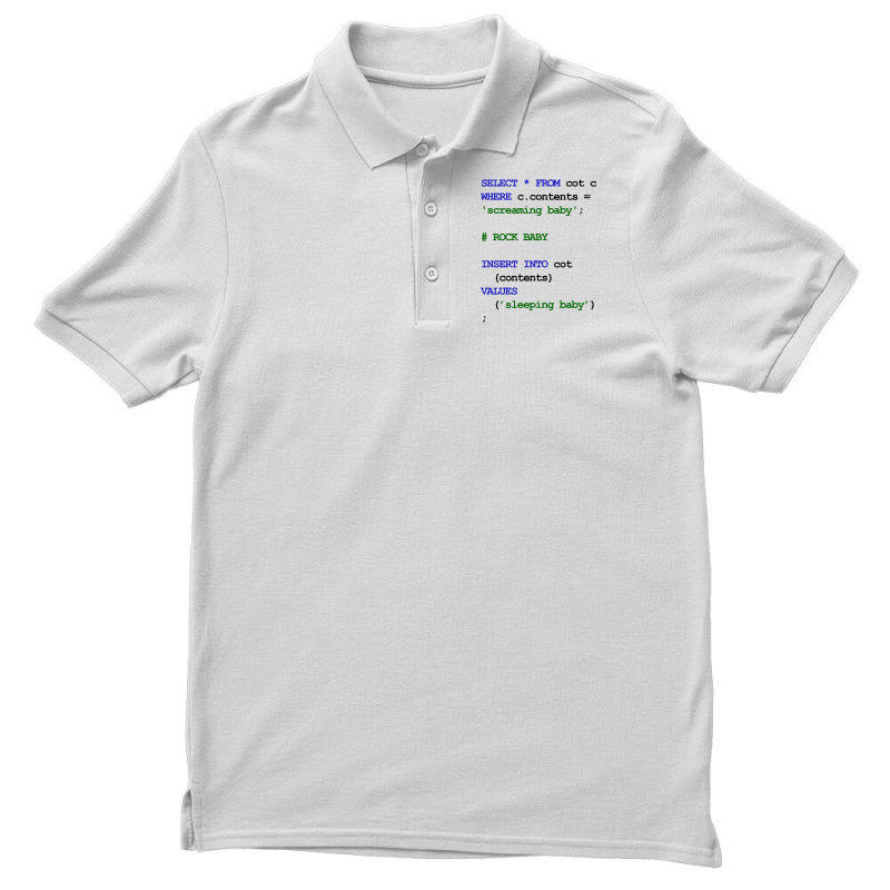 Mysql Code New Baby  Rock Baby To Sleep Baby Green Men's Polo Shirt | Artistshot