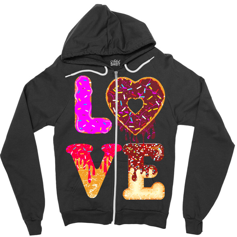 Donut T  Shirt I Love Donuts T  Shirt Zipper Hoodie | Artistshot