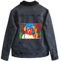 Very Wierd Colorful Girl Unisex Sherpa-lined Denim Jacket | Artistshot