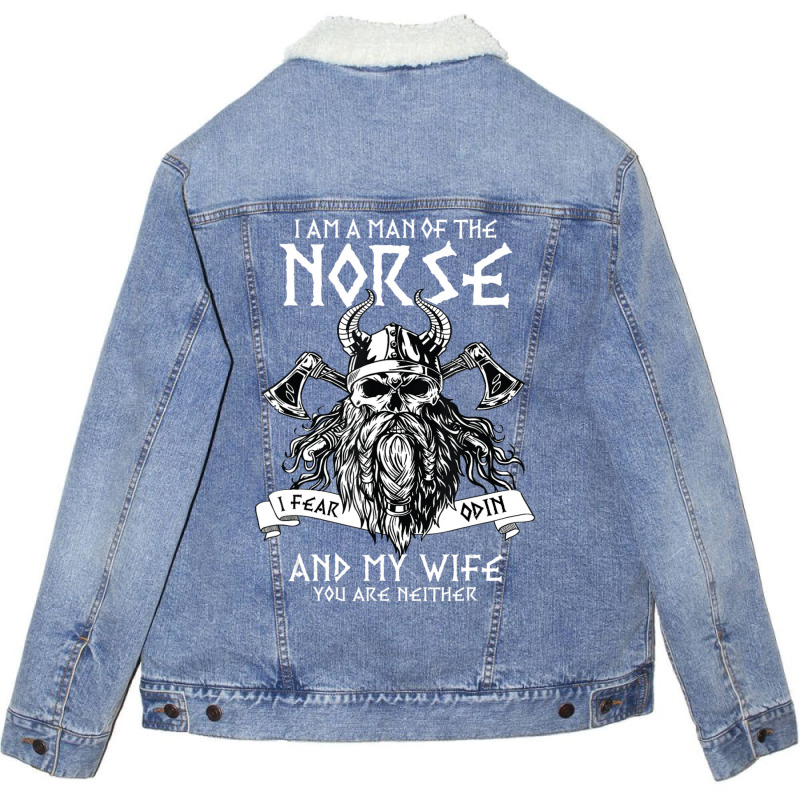 Hot Trend Mens I Am A Man Of The Norse Nordic Viking Mythology Unisex Sherpa-lined Denim Jacket | Artistshot