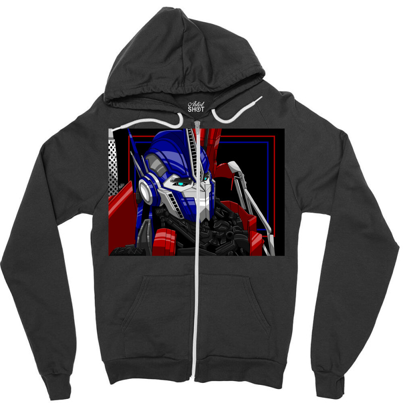 Transformers Prime Optimus Graphic Design Zipper Hoodie | Artistshot